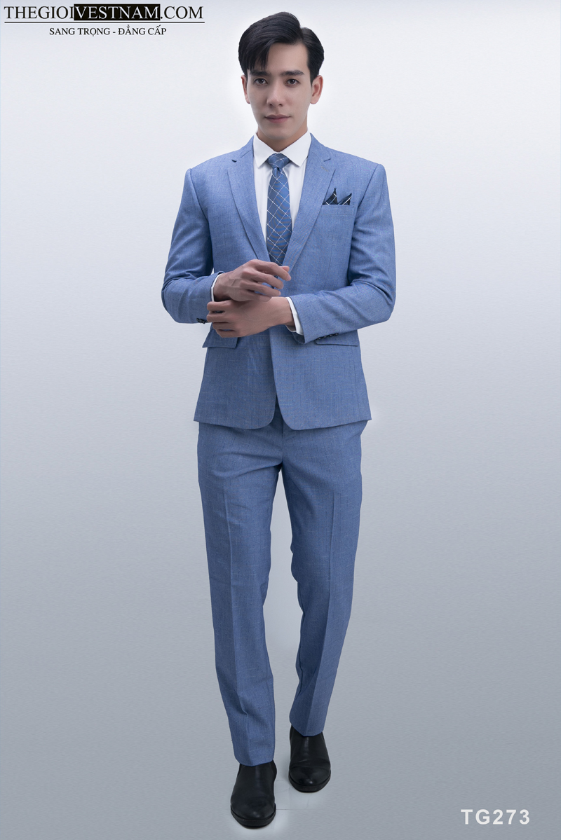 Bộ Suit Xanh Denim Caro Modern Fit TGS273 #1